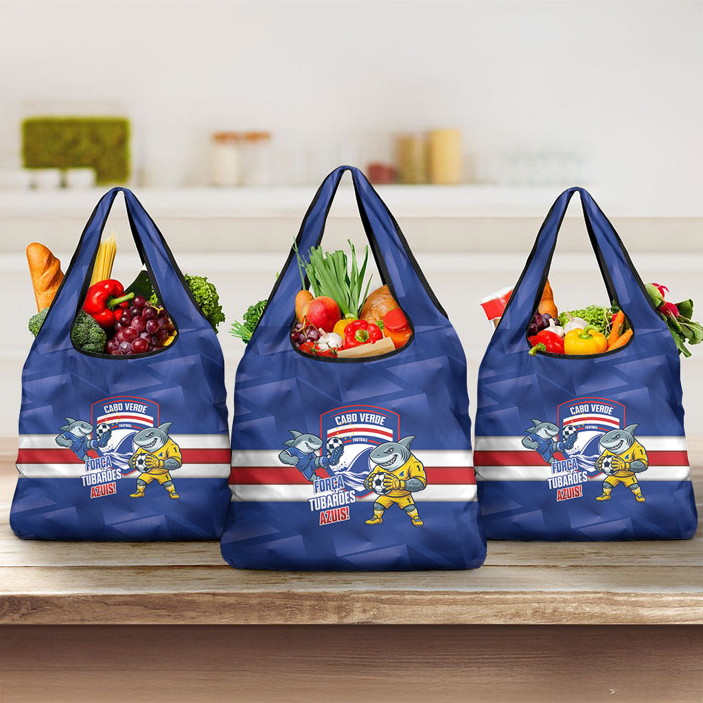 Cabo Verde Football 2026 Grocery Bag Forca Tubaroes Azuis