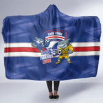 Cabo Verde Football 2026 Hooded Blanket Forca Tubaroes Azuis