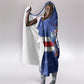 Cabo Verde Football 2026 Hooded Blanket Forca Tubaroes Azuis