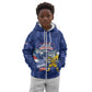 Cabo Verde Football 2026 Custom Kid Hoodie Forca Tubaroes Azuis