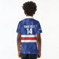 Cabo Verde Football 2026 Custom Kid Polo Shirt Forca Tubaroes Azuis