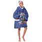 Cabo Verde Football 2026 Custom Kid Wearable Blanket Hoodie Forca Tubaroes Azuis