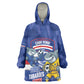 Cabo Verde Football 2026 Custom Kid Wearable Blanket Hoodie Forca Tubaroes Azuis