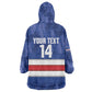 Cabo Verde Football 2026 Custom Kid Wearable Blanket Hoodie Forca Tubaroes Azuis