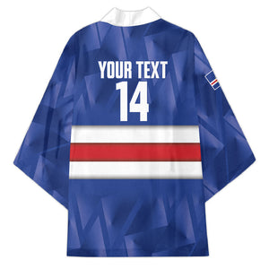 Cabo Verde Football 2026 Custom Kimono Forca Tubaroes Azuis