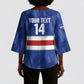 Cabo Verde Football 2026 Custom Kimono Sleeve Blouse Forca Tubaroes Azuis