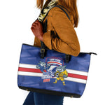 Cabo Verde Football 2026 Leather Tote Bag Forca Tubaroes Azuis