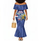 Cabo Verde Football 2026 Custom Mermaid Dress Forca Tubaroes Azuis