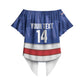 Cabo Verde Football 2026 Custom Off Shoulder Wrap Waist Top Forca Tubaroes Azuis