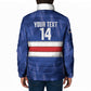 Cabo Verde Football 2026 Custom Padded Jacket Forca Tubaroes Azuis