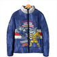 Cabo Verde Football 2026 Custom Padded Jacket Forca Tubaroes Azuis