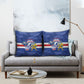 Cabo Verde Football 2026 Pillow Cover Forca Tubaroes Azuis