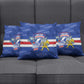 Cabo Verde Football 2026 Pillow Cover Forca Tubaroes Azuis