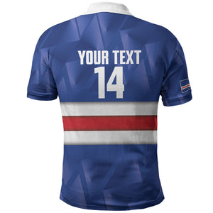 Cabo Verde Football 2026 Custom Polo Shirt Forca Tubaroes Azuis
