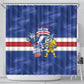 Cabo Verde Football 2026 Shower Curtain Forca Tubaroes Azuis