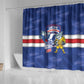 Cabo Verde Football 2026 Shower Curtain Forca Tubaroes Azuis