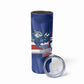 Cabo Verde Football 2026 Custom Skinny Tumbler Forca Tubaroes Azuis
