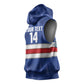 Cabo Verde Football 2026 Custom Sleeveless Hoodie Forca Tubaroes Azuis