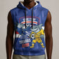 Cabo Verde Football 2026 Custom Sleeveless Hoodie Forca Tubaroes Azuis