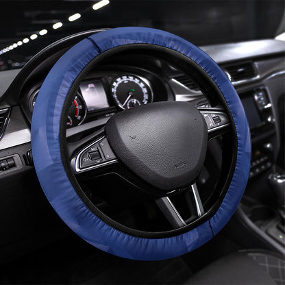Cabo Verde Football 2026 Steering Wheel Cover Forca Tubaroes Azuis
