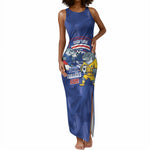Cabo Verde Football 2026 Custom Tank Maxi Dress Forca Tubaroes Azuis