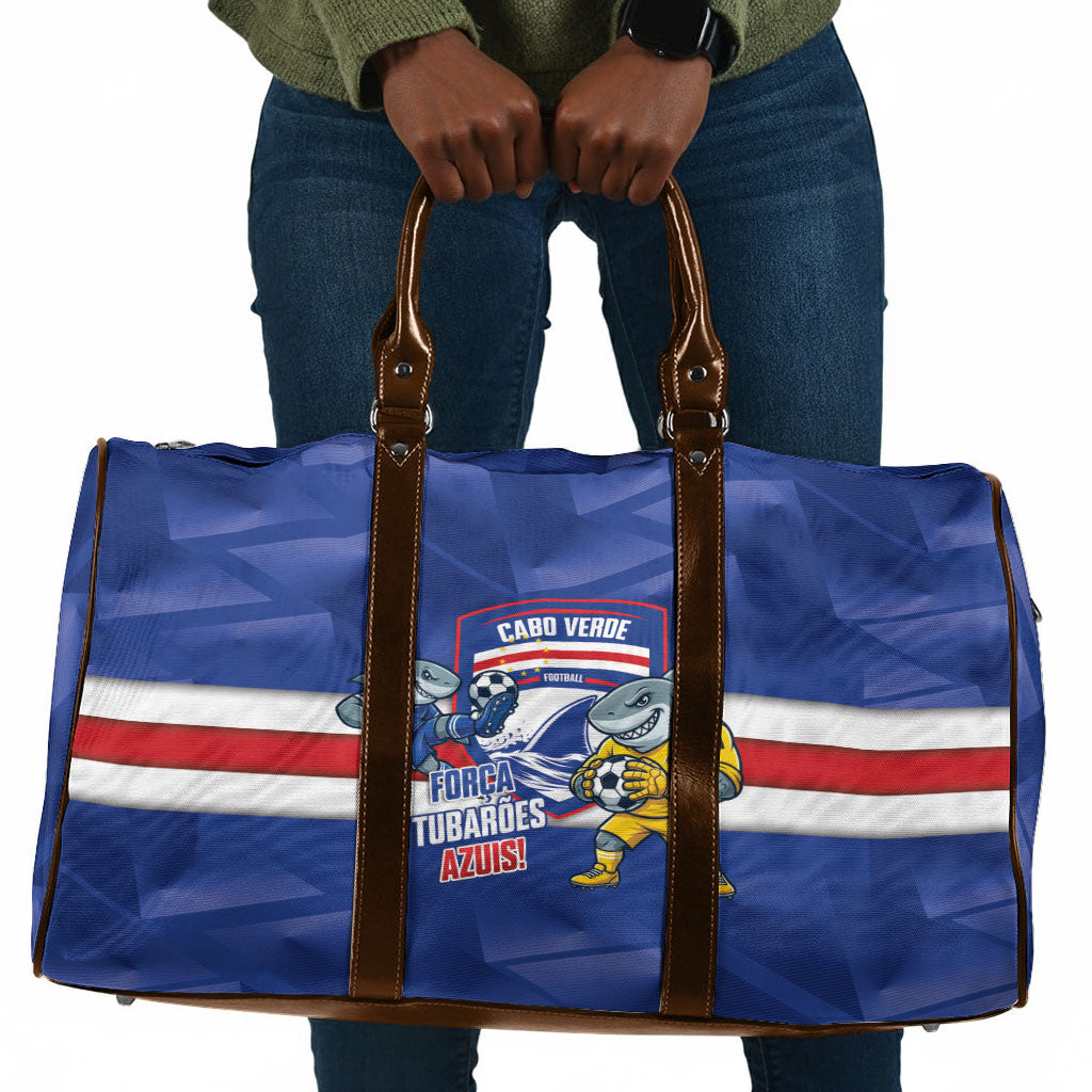 Cabo Verde Football 2026 Travel Bag Forca Tubaroes Azuis