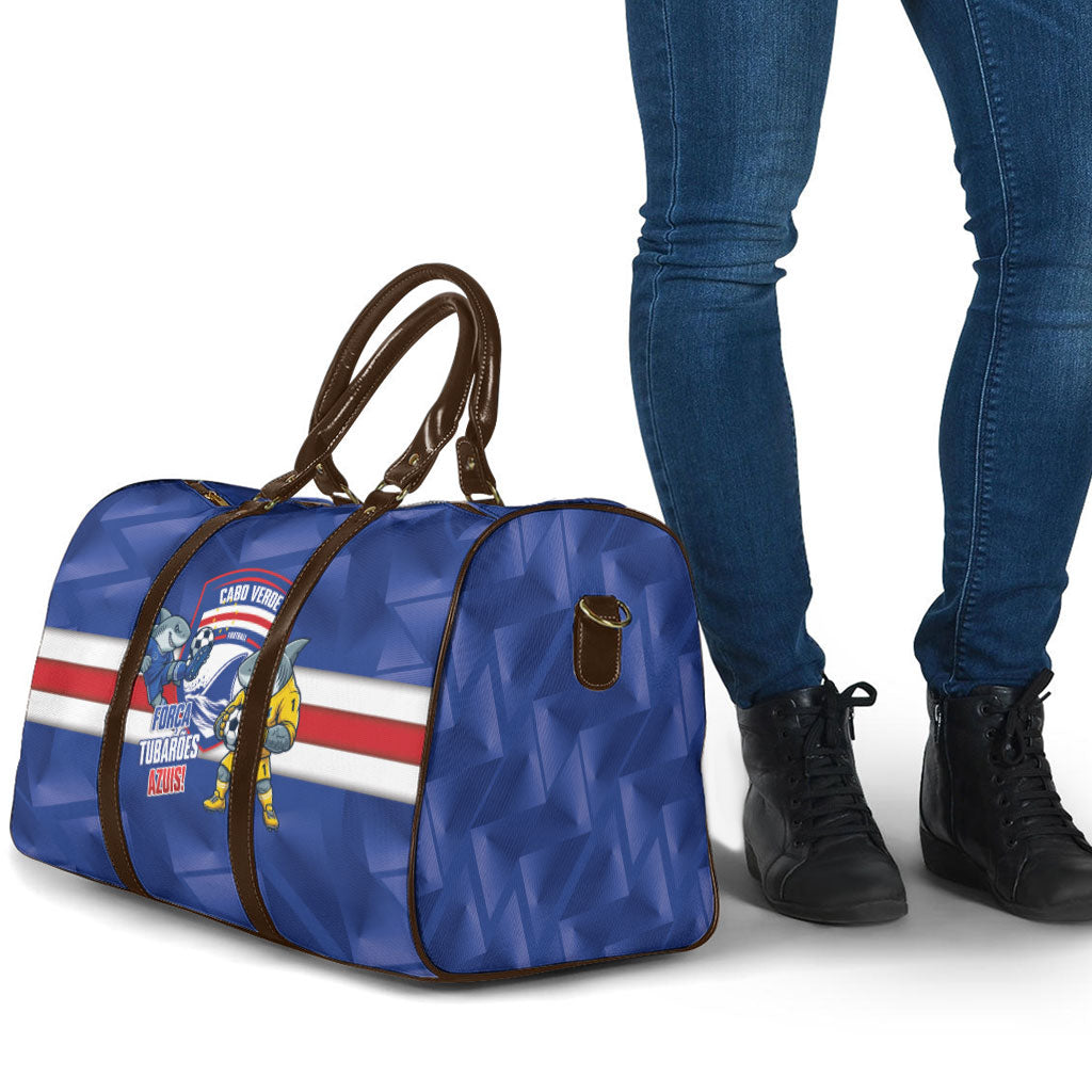 Cabo Verde Football 2026 Travel Bag Forca Tubaroes Azuis
