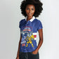 Cabo Verde Football 2026 Custom Women Polo Shirt Forca Tubaroes Azuis