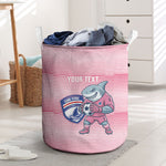 Cabo Verde Football 2026 Custom Laundry Basket Tubaroes Azuis Goalkeeper Pink Jersey