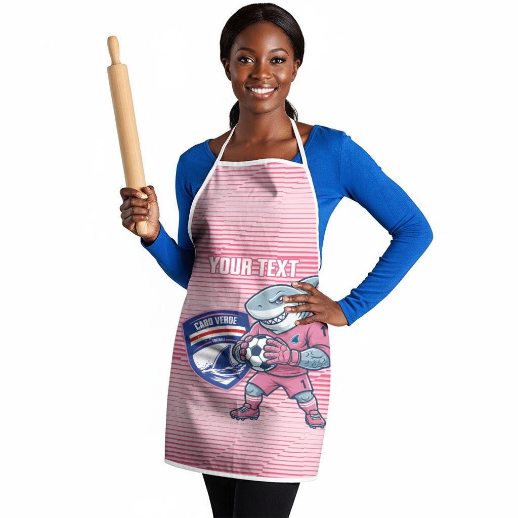 Cabo Verde Football 2026 Custom Apron Tubaroes Azuis Goalkeeper Pink Jersey