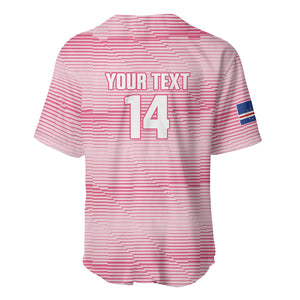 Cabo Verde Football 2026 Custom Baseball Jersey Tubaroes Azuis Goalkeeper Pink Jersey