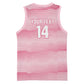 Cabo Verde Football 2026 Custom Basketball Jersey Tubaroes Azuis Goalkeeper Pink Jersey