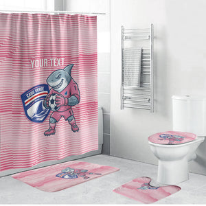 Cabo Verde Football 2026 Custom Bathroom Set Tubaroes Azuis Goalkeeper Pink Jersey