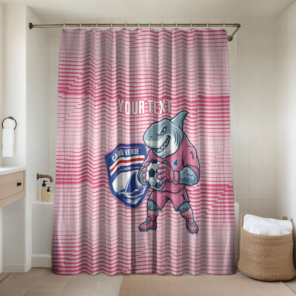 Cabo Verde Football 2026 Custom Bathroom Set Tubaroes Azuis Goalkeeper Pink Jersey