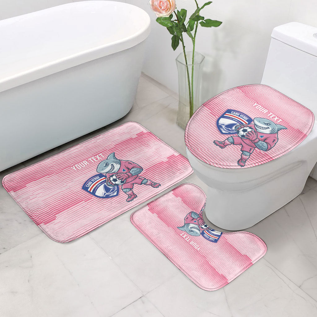 Cabo Verde Football 2026 Custom Bathroom Set Tubaroes Azuis Goalkeeper Pink Jersey