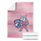 Cabo Verde Football 2026 Custom Blanket Tubaroes Azuis Goalkeeper Pink Jersey