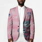 Cabo Verde Football 2026 Custom Blazer Tubaroes Azuis Goalkeeper Pink Jersey