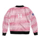 Cabo Verde Football 2026 Custom Bomber Jacket Tubaroes Azuis Goalkeeper Pink Jersey