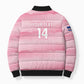 Cabo Verde Football 2026 Custom Bomber Puffer Jacket Tubaroes Azuis Goalkeeper Pink Jersey