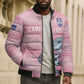 Cabo Verde Football 2026 Custom Bomber Puffer Jacket Tubaroes Azuis Goalkeeper Pink Jersey