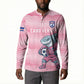 Cabo Verde Football 2026 Custom Button Sweatshirt Tubaroes Azuis Goalkeeper Pink Jersey