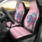 Cabo Verde Football 2026 Custom Car Seat Cover Tubaroes Azuis Goalkeeper Pink Jersey