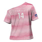 Cabo Verde Football 2026 Custom Cross Shoulder Shirt Tubaroes Azuis Goalkeeper Pink Jersey