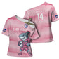 Cabo Verde Football 2026 Custom Cross Shoulder Shirt Tubaroes Azuis Goalkeeper Pink Jersey