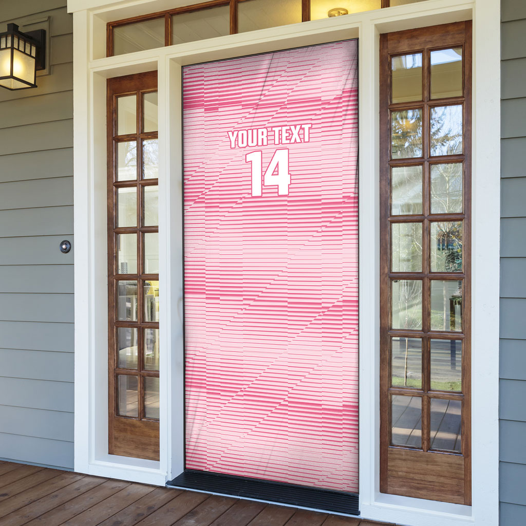 Cabo Verde Football 2026 Custom Door Cover Tubaroes Azuis Goalkeeper Pink Jersey