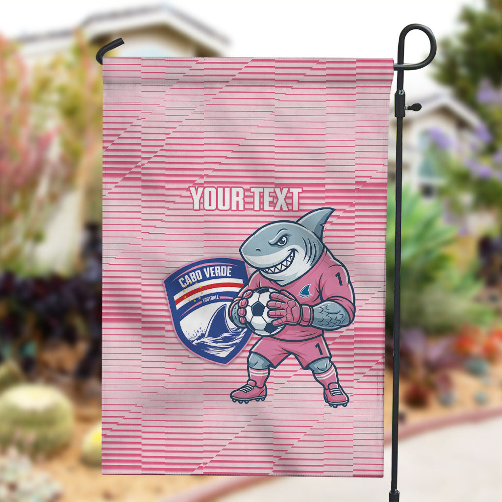 Cabo Verde Football 2026 Custom Garden Flag Tubaroes Azuis Goalkeeper Pink Jersey