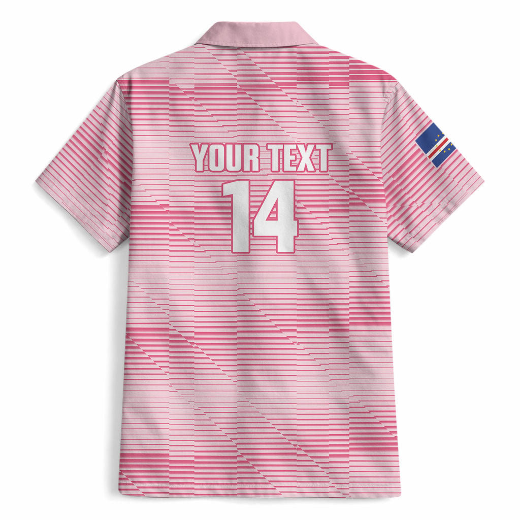 Cabo Verde Football 2026 Custom Hawaiian Shirt Tubaroes Azuis Goalkeeper Pink Jersey