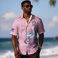 Cabo Verde Football 2026 Custom Hawaiian Shirt Tubaroes Azuis Goalkeeper Pink Jersey