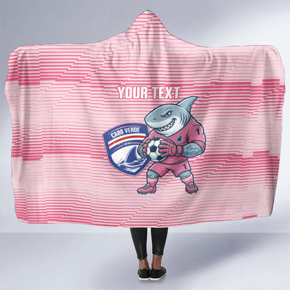 Cabo Verde Football 2026 Custom Hooded Blanket Tubaroes Azuis Goalkeeper Pink Jersey