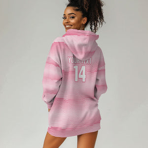 Cabo Verde Football 2026 Custom Hoodie Dress Tubaroes Azuis Goalkeeper Pink Jersey